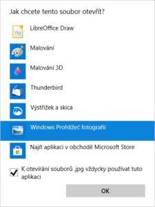 vždy otevírat v programu